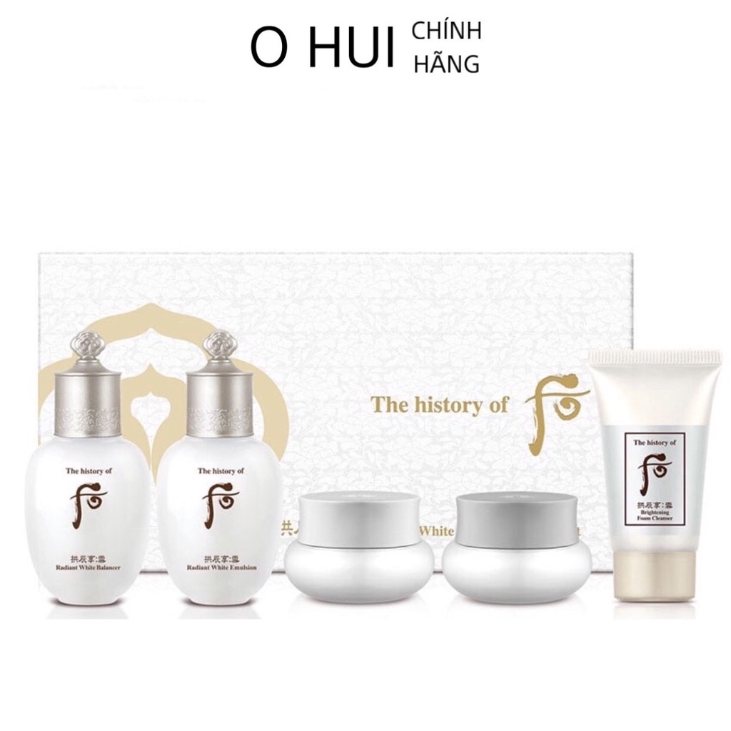 Bộ dưỡng da mờ nám dưỡng trắng da Whoo Radiant White set mini 5 sản phẩm - Nhã Khanh Ohui