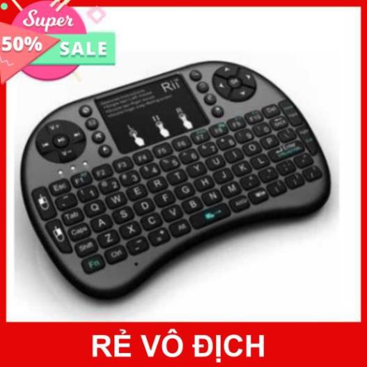 Bàn phím kiêm chuột không dây UKB 500-RF Mini Keyboard có đèn led màu đen