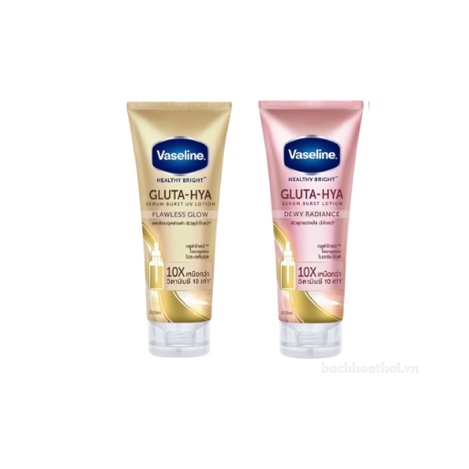 Dưỡng thể Vaseline Healthy Bright Gluta HYA Serum Burst Lotion 10X Thái Lan 330ml mua tại Mall Thailand