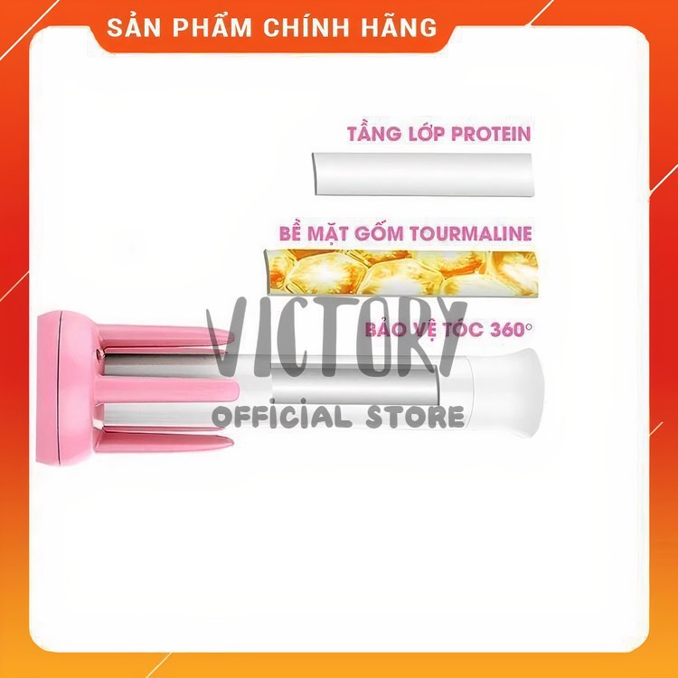 Máy Uốn Tóc Xoăn Sóng Nước Xoay Tự Động 360 Vivid&Vogue Chính Hãng - Máy Làm Tóc Đa Năng 3 in 1 Thông Minh - Cây Uốn Tóc