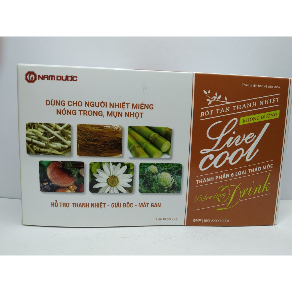 Live Cool bột tan thanh nhiệt hộp 10 gói