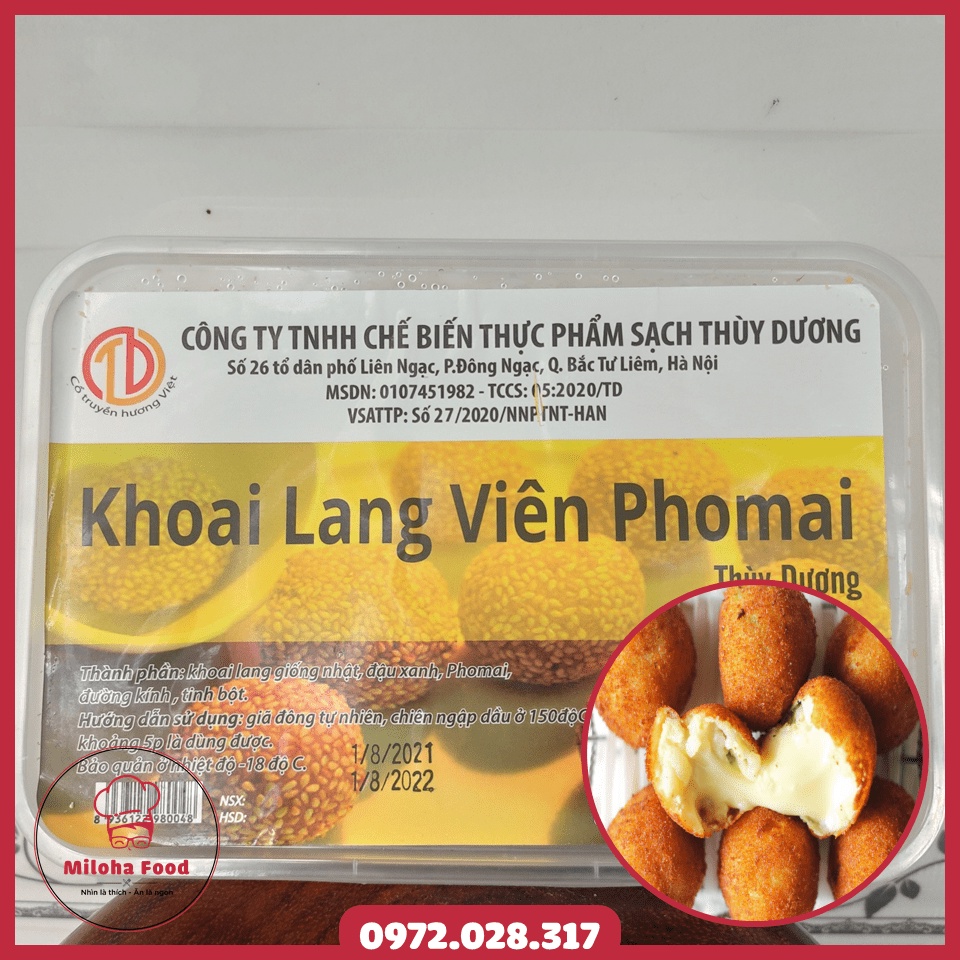 Khoai Lang Viên Phô Mai | 500g | Giao Hoả Tốc HCM | Miloha Food