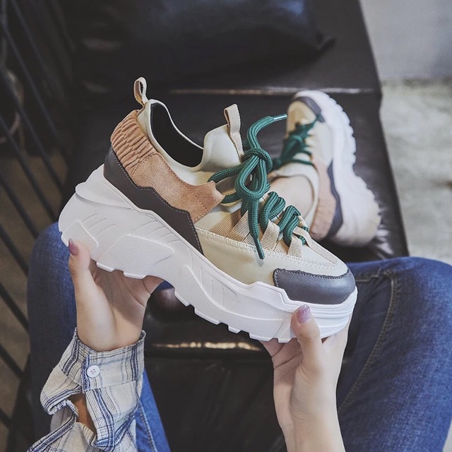 [Mã FAGREEN245 giảm 10% tối đa 30k đơn từ 99k] Giày thể thao nữ chun Sau dây to | BigBuy360 - bigbuy360.vn