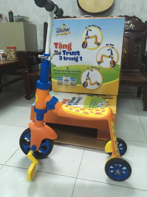 Xe đạp, chòi chân, trượt scooter 3in1 grow