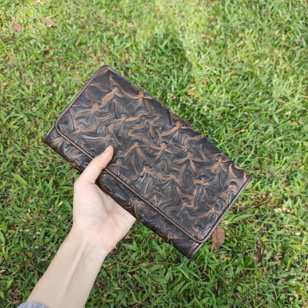 Ví bóp clutch cầm tay Da thật second-hand Đồ Si Bon- VD034