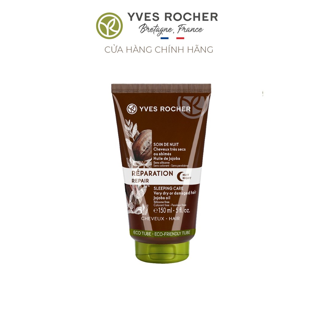 Sản phẩm chăm sóc tóc khô và hư tổn ban đêm Yves Rocher Repair Sleeping Care Very Dry Or Damaged Hair Night 150ml