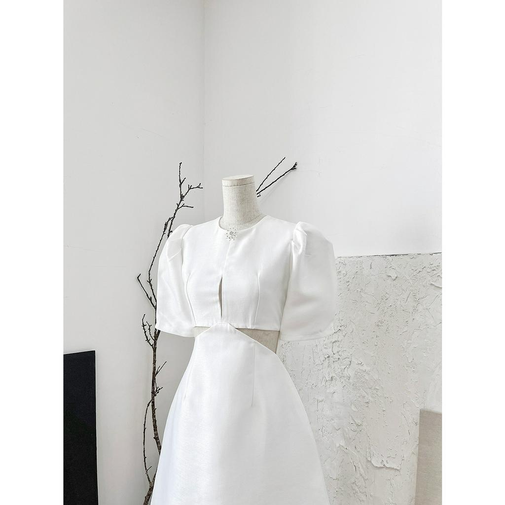 BBSTORE'S Đầm Xòe Tay Phồng Dự Tiệc Cutout Gợi Cảm -D1946