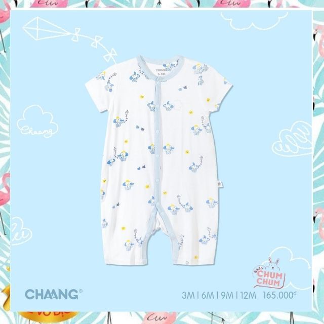 Body Cotton Cúc Giữa Cho Bé Summer Chaang Babychumchum 0-12 Tháng