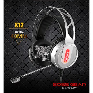 Tai nghe gaming xiberia x12 trắng led đỏ