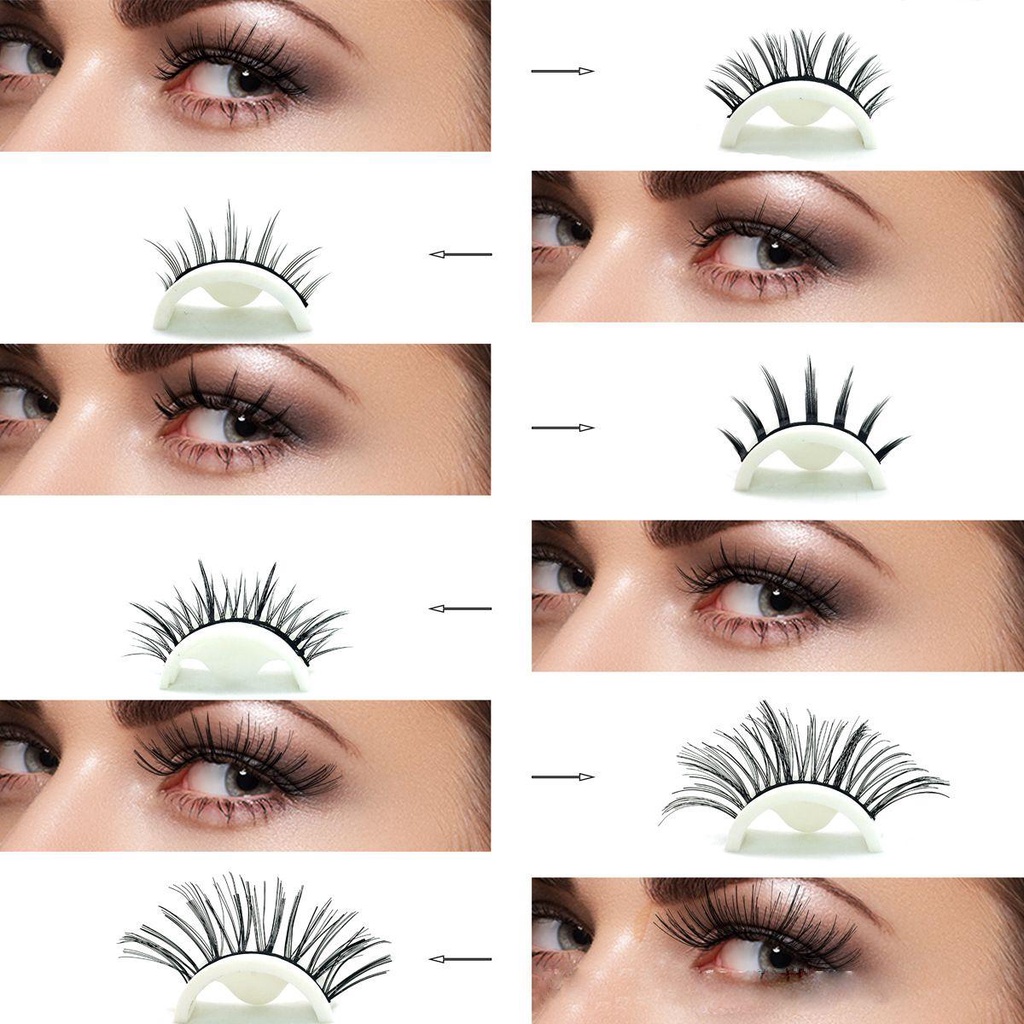 Set 5 Cặp Lông Mi Giả 3D Bằng Lông Chồn Nhân Tạo Ngắn