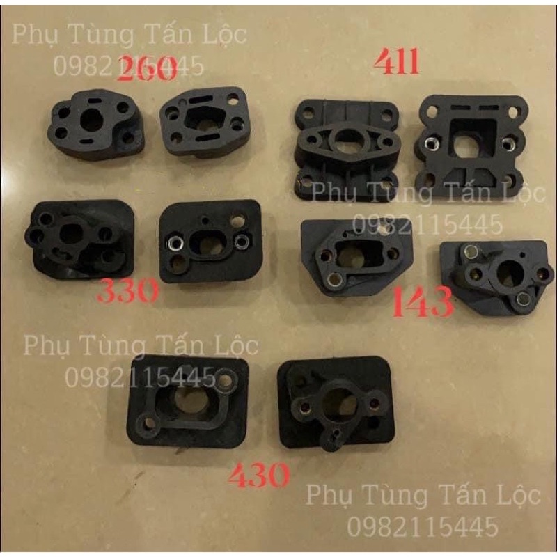Phíp cổ chế, cổ hút bình xăng con máy cắt cỏ 260, 330, 430, 143, 411