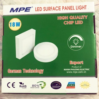 Đèn led mpe 18w ốp trần nổi tròn