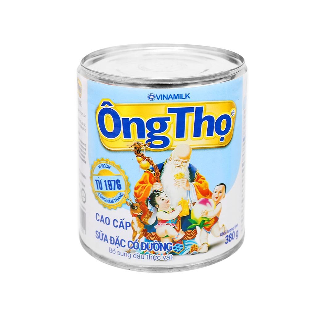 Sữa Đặc Có Đường Ông Thọ Chữ Xanh - Hộp Thiếc 380 Gram