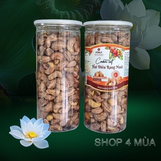 Hạt điều rang muối Bình Phước hộp 500gr. Hột điều vỏ lụa loại 1. Hạt dinh dưỡng tốt cho mẹ bầu và thai nhi.