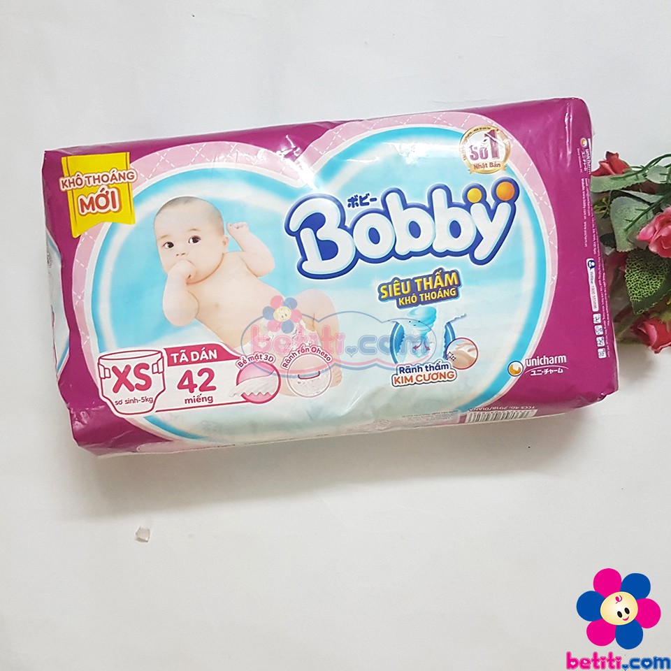 Tã dán Bobby NewBorn Size XS (42 miếng)