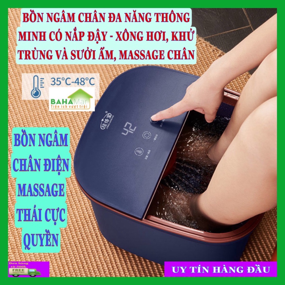 BỒN NGÂM CHÂN đa zi năng thông thái  - XÔNG HƠI, tiệt trùng VÀ SƯỞI ẤM, MASSAGE CHÂN - BỒN NGÂM ĐIỀU NHIỆT "BAHAMAR"