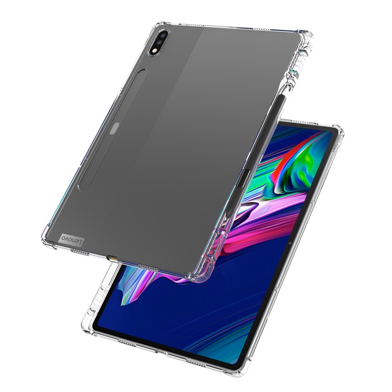Ốp Máy Tính Bảng TPU Mềm Có Túi Khí Chống Nứt + Ngăn Đựng Bút Cho Lenovo Xiaoxin Pad P11 Plus Pro 11.5 12.6J606F J606F J706F J706N Giá Đỡ