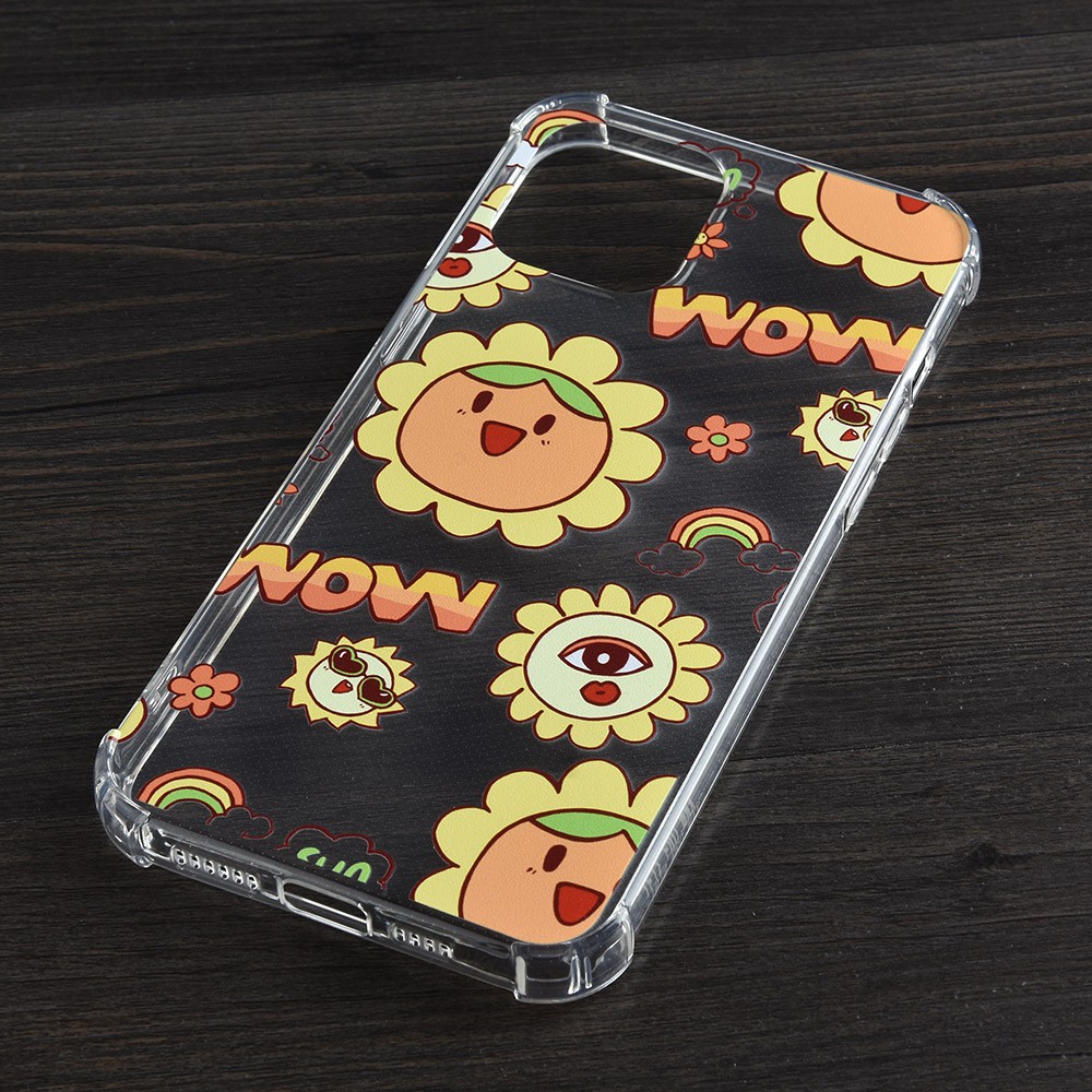 Ốp điện thoại trong suốt họa tiết hoạt hình cho iPhone X Xr XS MAX 11 12 Pro Max SE 2020 6 6Plus 6S 6s+ 7/8 Plus Gửi phim thủy tinh