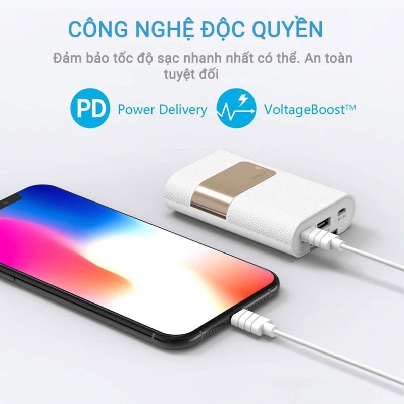 Sạc dự phòng iWALK Secretary PD Lithium ion 10000mAh/3.6V 36Wh - SBS100C