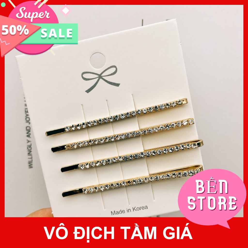 Kẹp tóc, kẹp mái đính đá cao cấp sang trọng dành cho nữ– BỀN STORE