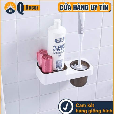 Kệ Nhà Vệ Sinh Toilet treo dụng cụ cọ rửa nhà tắm lắp đặt dính tường