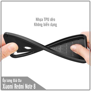 Ốp lưng cho Xiaomi Redmi Note 8 Giả da chống sốc Auto Focus