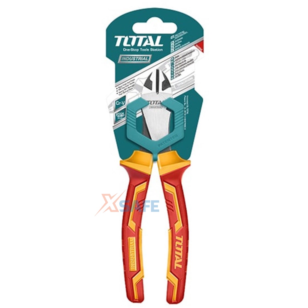 Kềm cắt cộng lực cách điện TOTAL THTIP2571 7 inch Kềm mỏ dài thép Cr-V siêu cứng chống rỉ sét tay cầm cao su chắc chắn