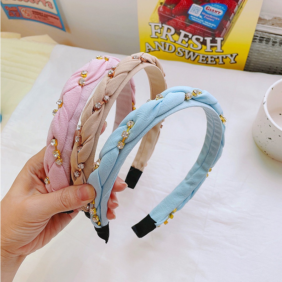 Băng Đô Cài Tóc Đính Đá Lấp Lánh Phong Cách Hàn Quốc