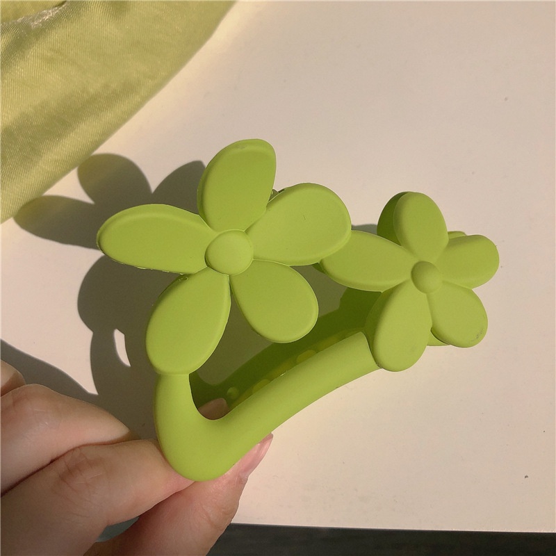 Set 9 kẹp tóc càng cua STYLE KOREA xanh lá cỡ size lớn