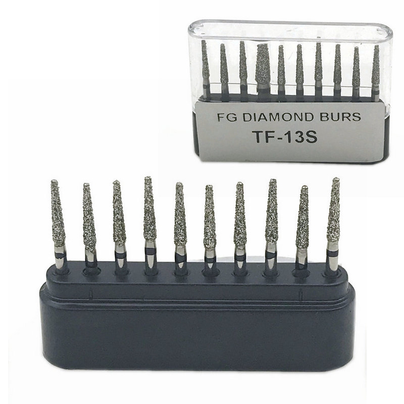 Set 10 đầu mũi mài răng Diamond Burs dành cho tay cầm mài răng tốc độ cao