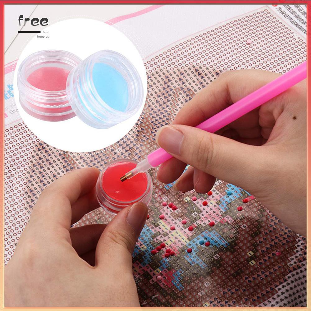 Hộp đất sét keo dính hỗ trợ bút khoan làm tranh đính đá DIY