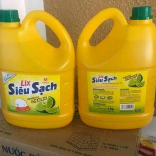 Combo 2 nước rửa chén siêu sạch 4kg hương chanh date mới