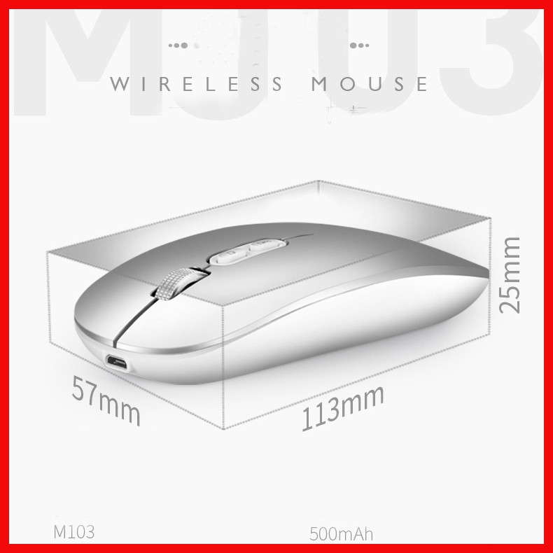 chuột không dây wireless Pin sạc M103  siêu mỏng, bền, đẹp, tinh tế, phiên bản nâng cấp hơn BH 6 THÁNG | BigBuy360 - bigbuy360.vn