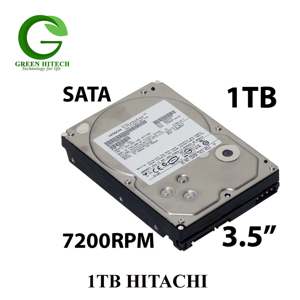 Ổ cứng HDD Hitachi/ HGST 1TB 3.5" SATA 3-HÀNG LIKENEW CHÍNH HÃNG-DÙNG ĐƯỢC CHO CAMERA-BH 24 THÁNG