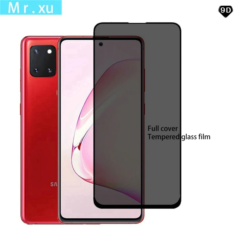 Kính Cường Lực Toàn Màn Hình Chống Nhìn Trộm Cho Samsung Galaxy A Quatum Note 10 20 S10 Lite S10E