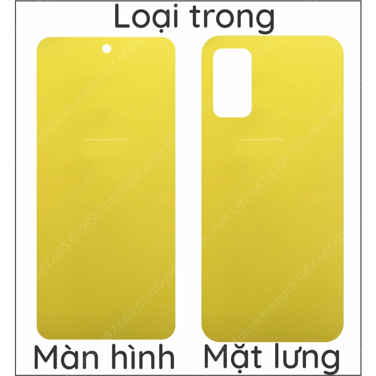 Dán PPF Xiaomi Poco M3 pro loại trong, nhám, da cá sấu dành cho màn hình, mặt lưng, mặt lưng bo viền
