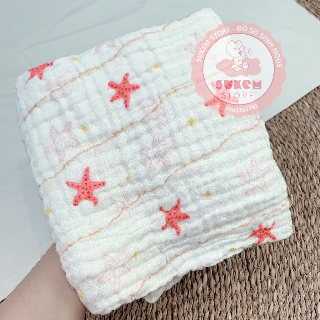 Khăn Tắm Petitme 6 Lớp Chất Liệu Cotton Oganic Tự Nhiên,Thấm Hút Tốt An Toàn Cho Bé 1 Chiếc