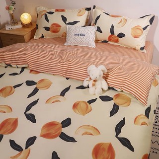 Bộ chăn ga gối Cotton Poly quả đào