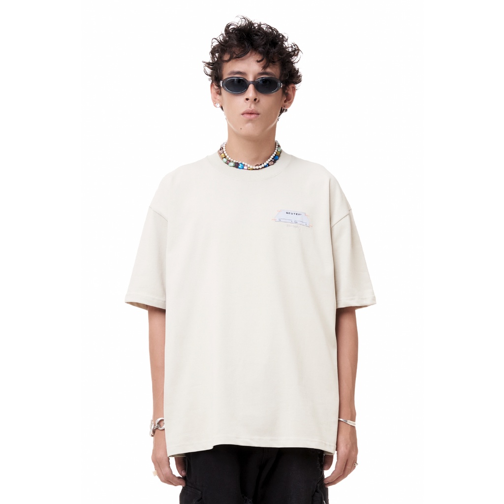Áo thun nam ngắn tay Beuter Label Bone Boxy T-Shirt