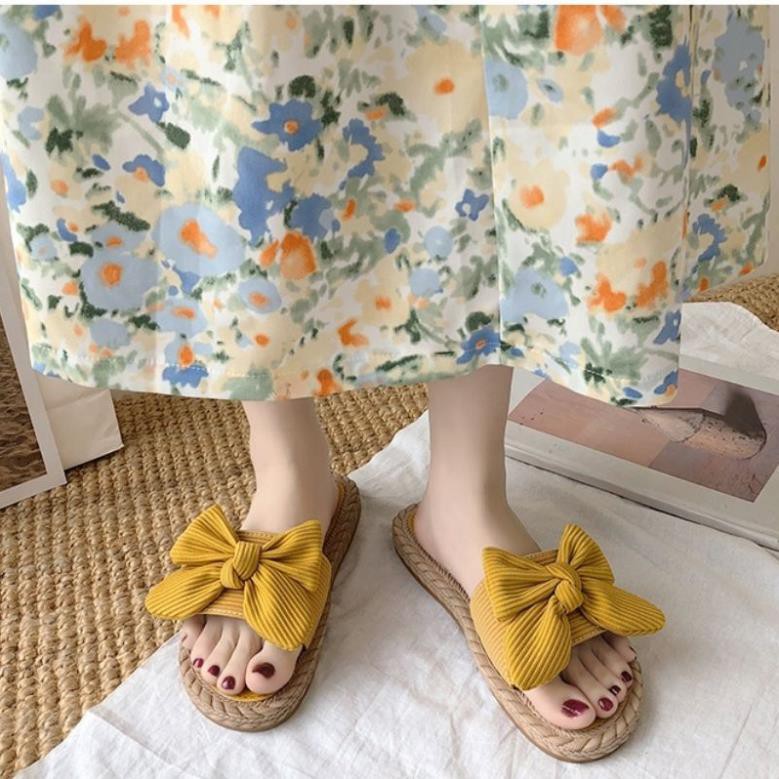 Dép nữ T26 gắn nơ thời trang siêu xinh - Mery Shoes