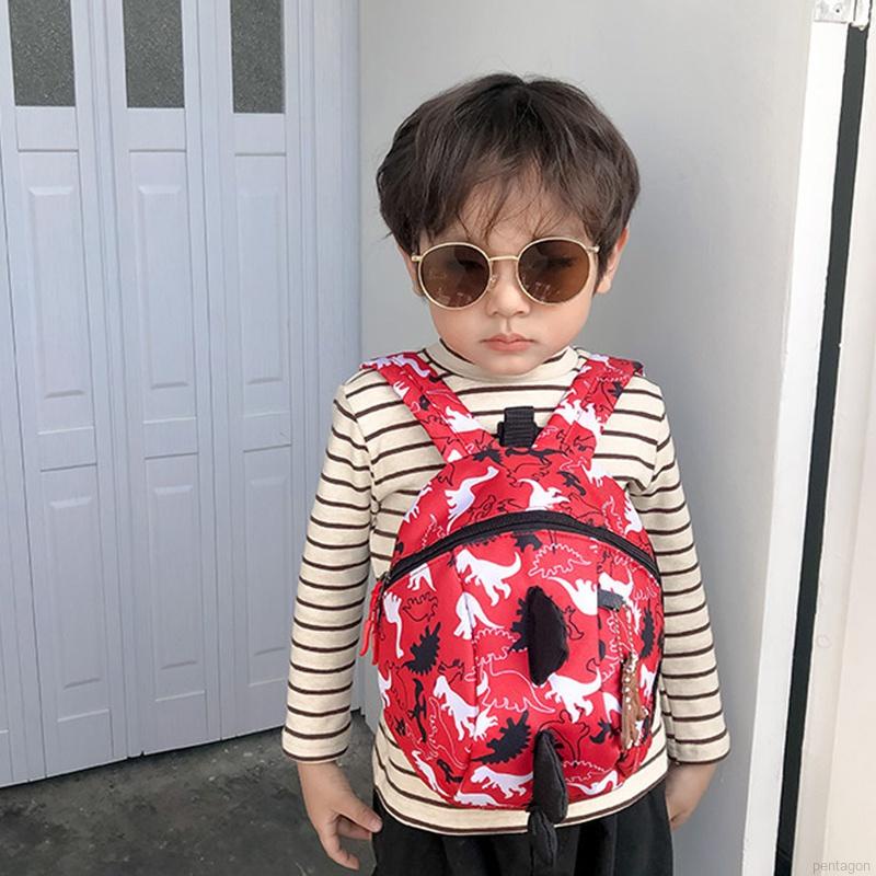 Ba lô vải canvas chống thất lạc hình khủng long dễ thương cho bé