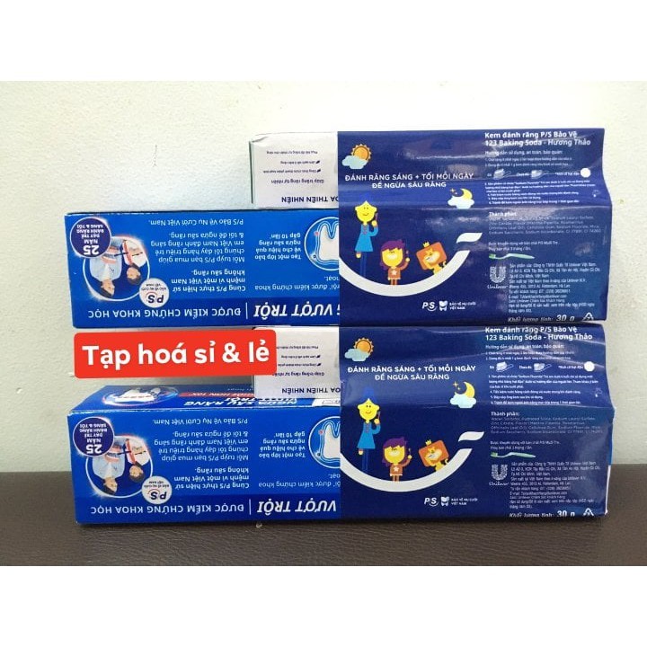 Kem đánh răng P/S ngừa sâu răng vượt trội 180g tặng tuýp nhỏ 30g