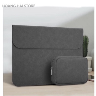 Bao da chống sốc cao cấp cho macbook, laptop, surface pro, hp envy, dell xps kèm ví đựng phụ kiện