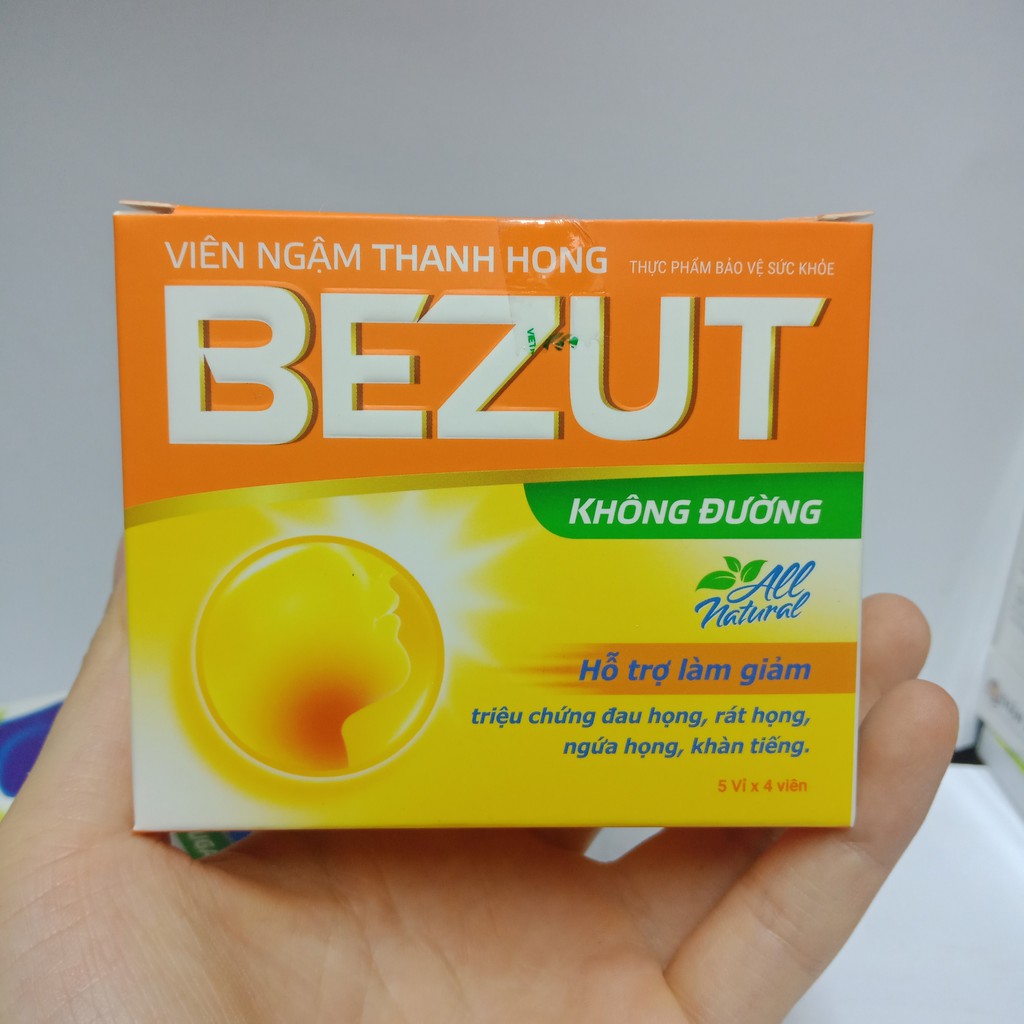 Viên ngậm Bezut hộp 5 vỉ x 4 viên