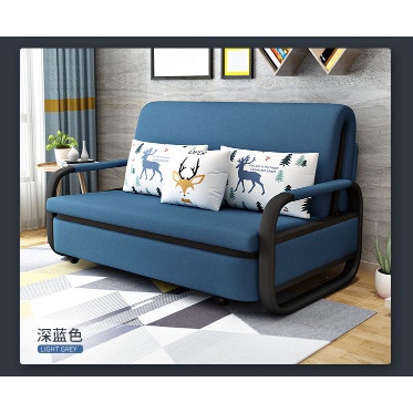 Giường thông minh gấp gọn thành ghế, Ghế sofa đa chức năng không có hộc đựng đồ[ Tặng kèm 2 gối ]. KT: 1m3 x 1m9