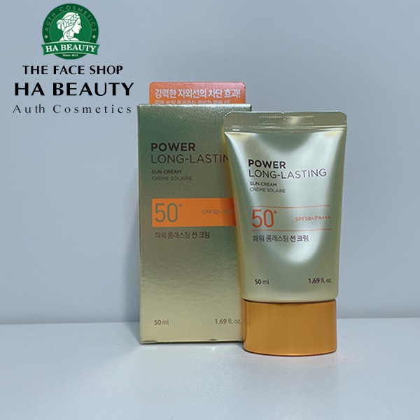 (Auth) Kem chống nắng sáng da POWER LONG LASTING 50 ml The Face Shop