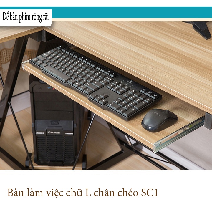 Bàn Chữ L, Bàn Làm Việc Tiện Dụng, Đa Năng, Rộng Rãi Chịu Lực Lên Đến 80 kg