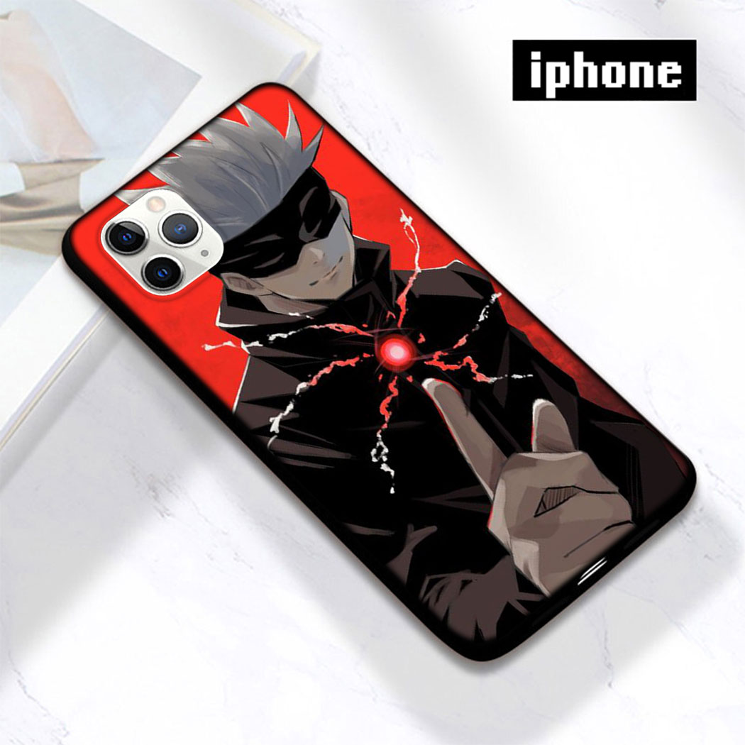 Ốp Điện Thoại Silicon Mềm Đen Hình Jujutsu Kaisen Cho iPhone XR XS X 6 6s 7 8 Plus 5 5s SE XC84 Jujutsu