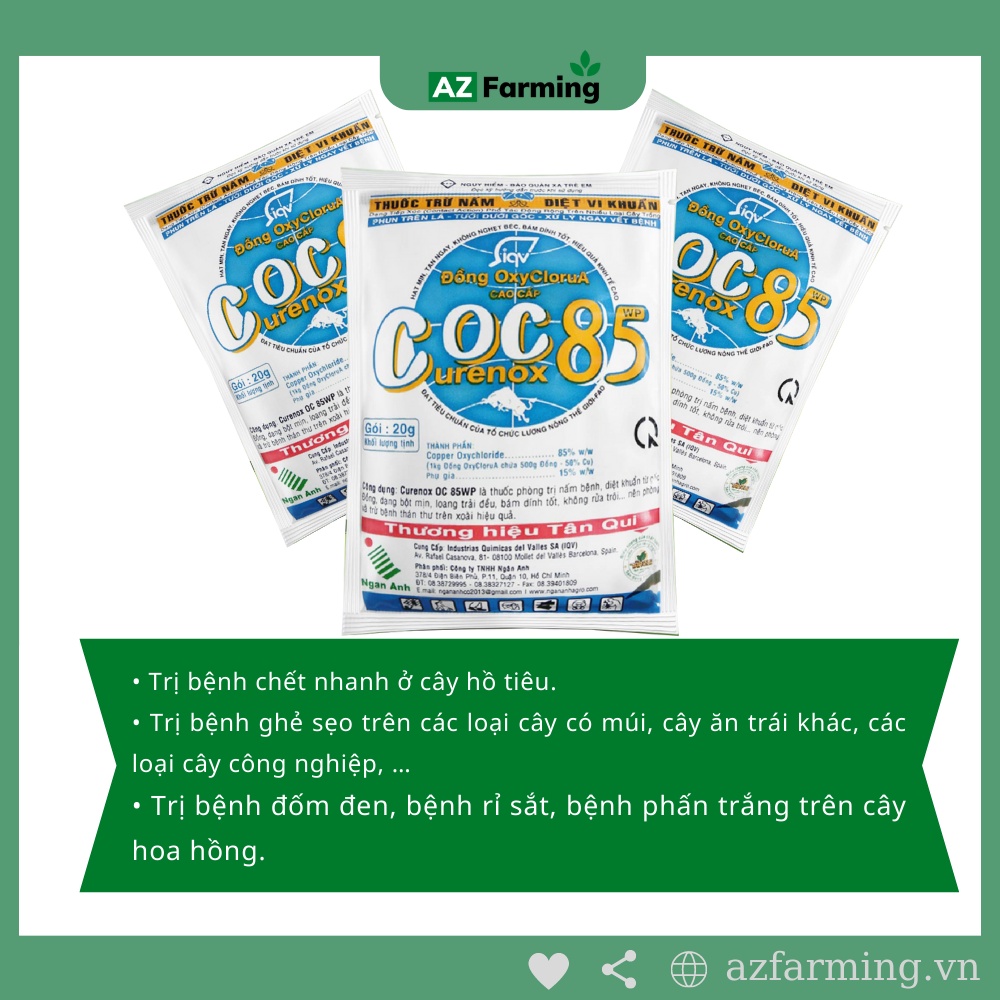 COC 85 Thuốc Trừ Bệnh Cây Trồng - Gói 20g - AZ Farming