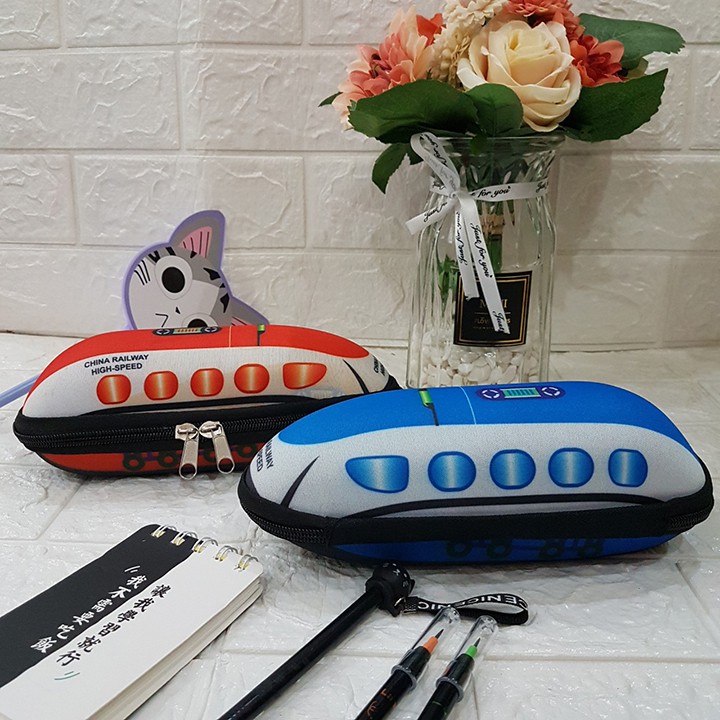 HCM - Hộp bút 3D tàu điện cao tốc Nhật Bản hiện đại cute